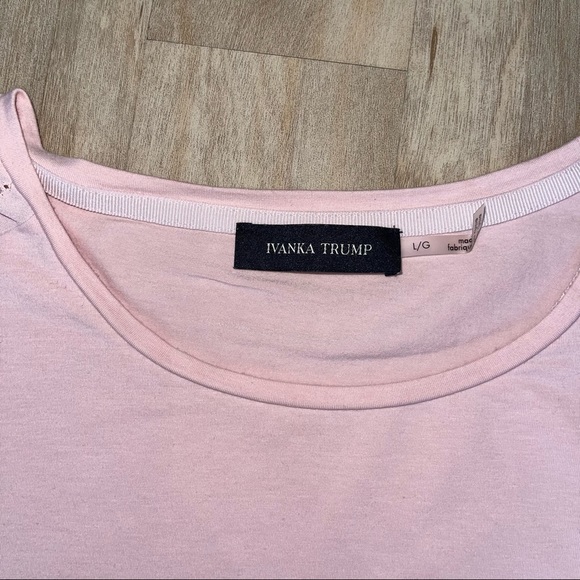 Ivanka Trump light pink ruffle top - Picture 2 of 2